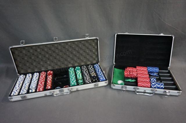 Appraisal: Includes aluminum poker chip cases with partial sets that total