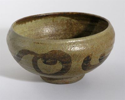 Appraisal: Margaret Rey born a stoneware footed bowl painted with swirl