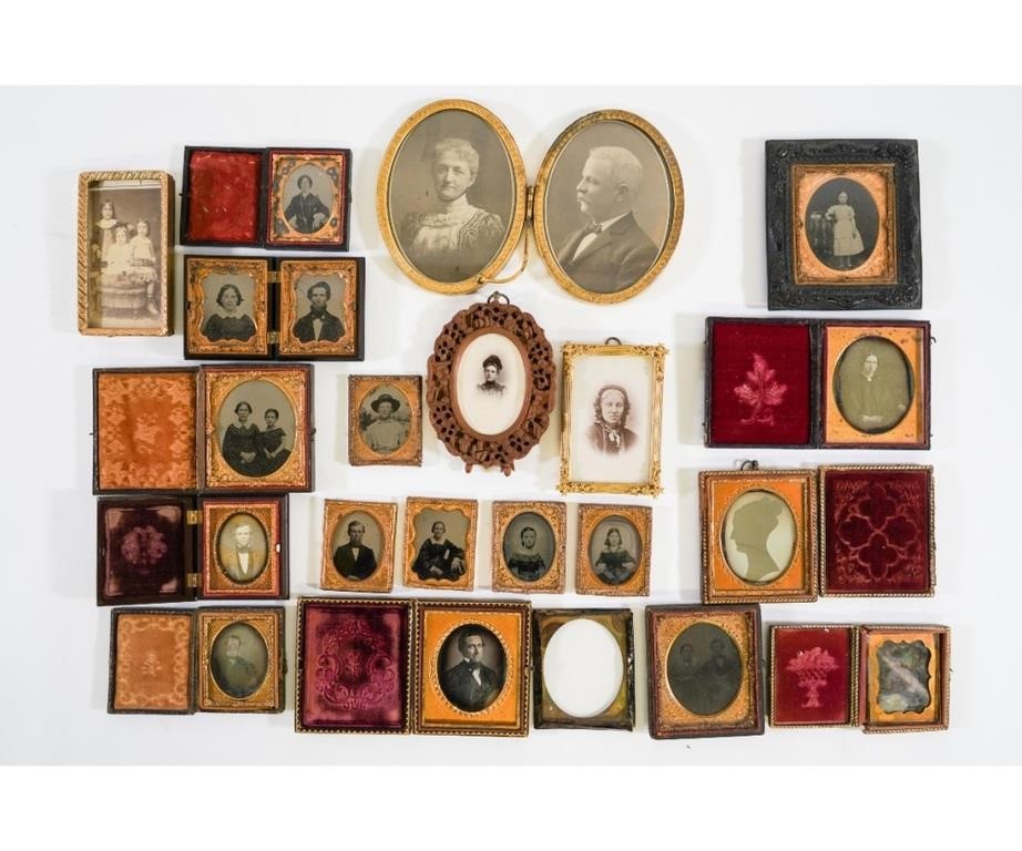 Appraisal: Daguerreotypes and tintypes to include a portrait of Hannah Peabody