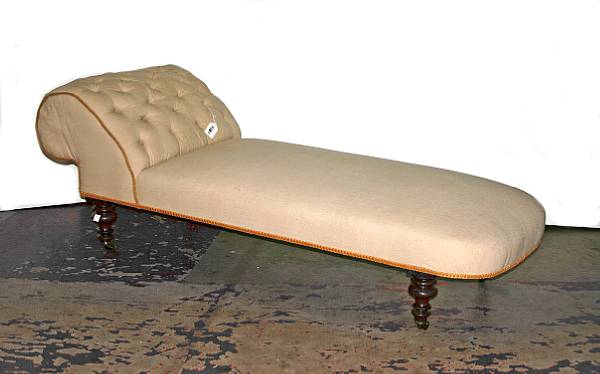 Appraisal: A Rococo Revival upholstered day bed mid th century height