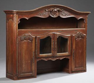 Appraisal: French Carved Oak Buffet Top early th c the s