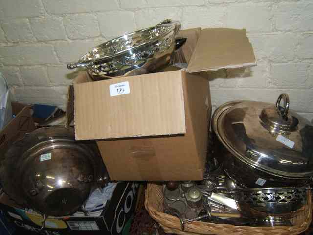 Appraisal: A LARGE QUANTITY OF SILVER PLATE to include a butter