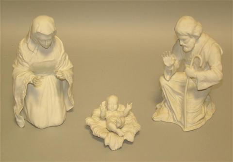 Appraisal: THREE BOEHM 'SPIRIT OF BETHLEHEM' PIECES The Holy Family printed