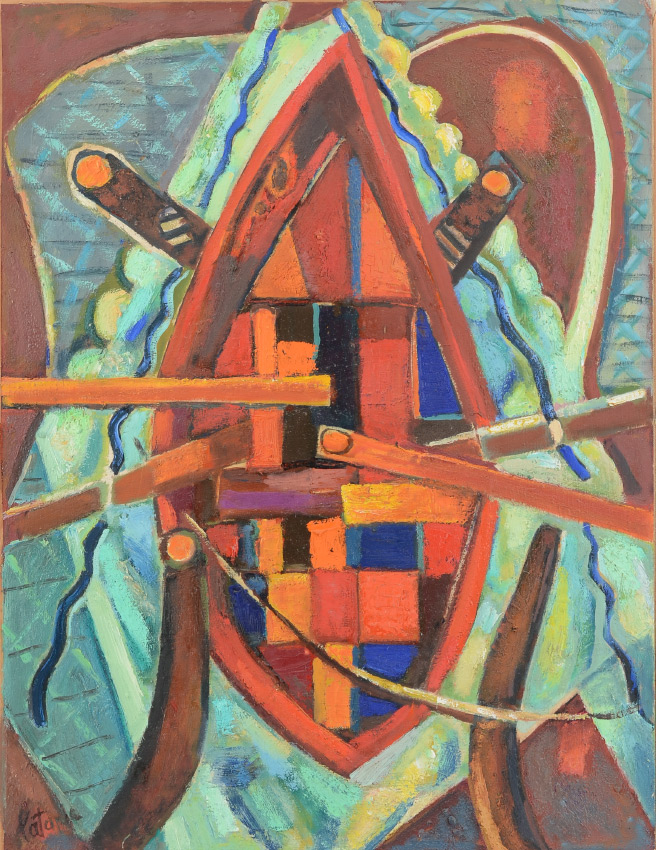 Appraisal: LATAPIE Louis Robert Arthur French - Cubist Composition Oil Canvas