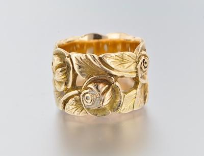 Appraisal: A Rose Design k Gold Ring Tested k gold the