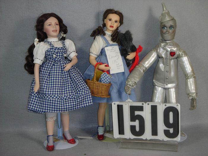 Appraisal: Lot of Wizard of Oz related dolls including Danbury Mint