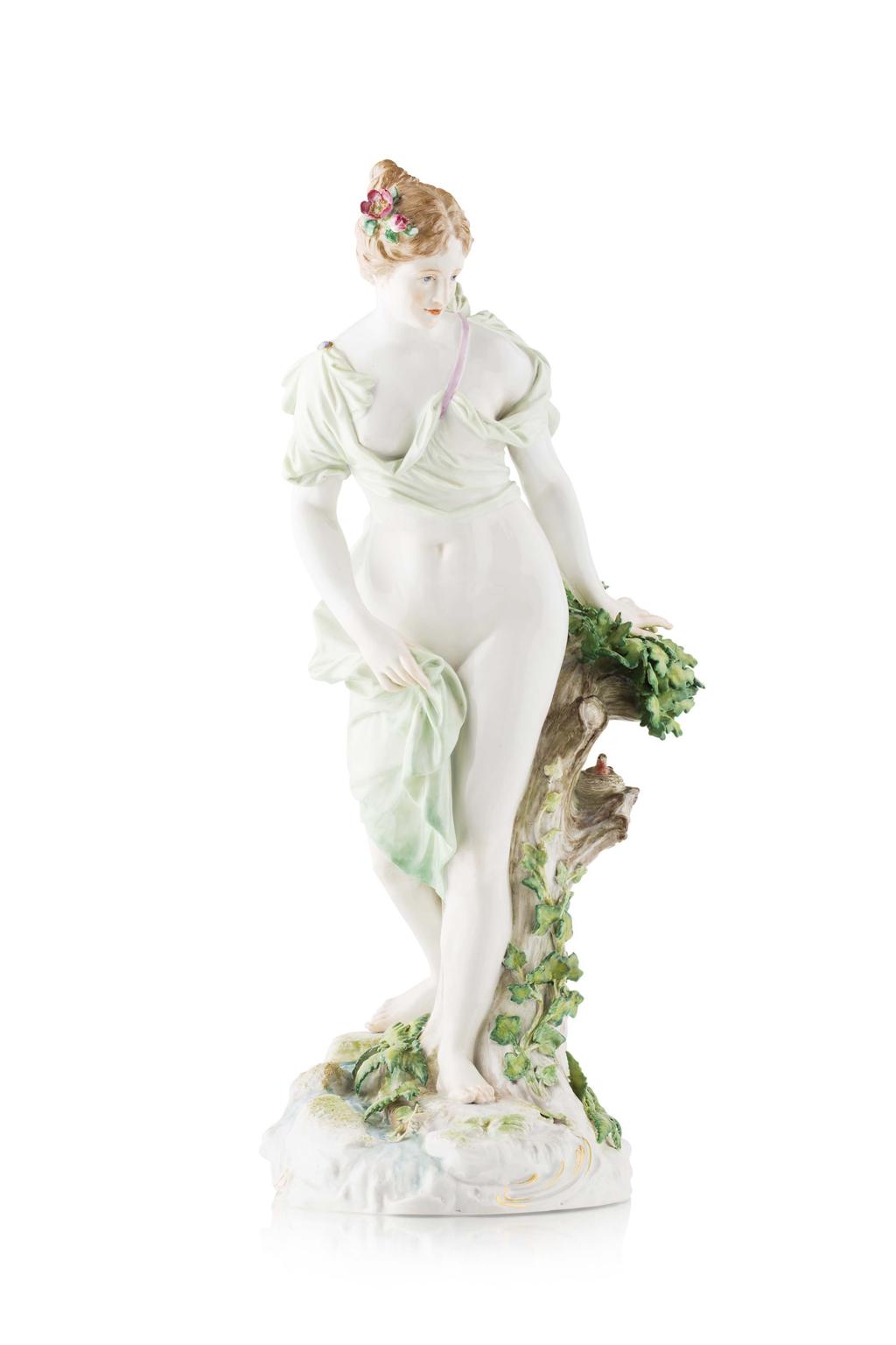 Appraisal: MEISSEN PORCELAIN FIGURE OF A NYMPH LATE TH CENTURY modelled