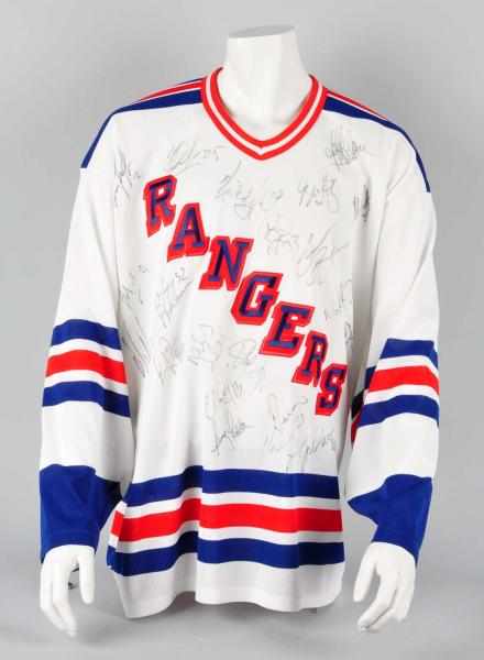 Appraisal: New York Rangers - Signed Jersey Description Includes over signatures