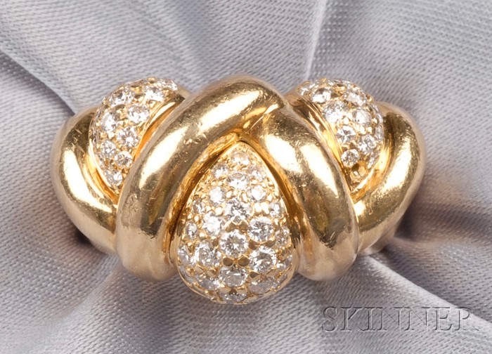 Appraisal: kt Gold and Diamond Ring Piaget c the knot ring