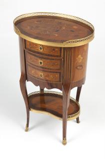 Appraisal: A marquetry and gilt bronze Late th century French the