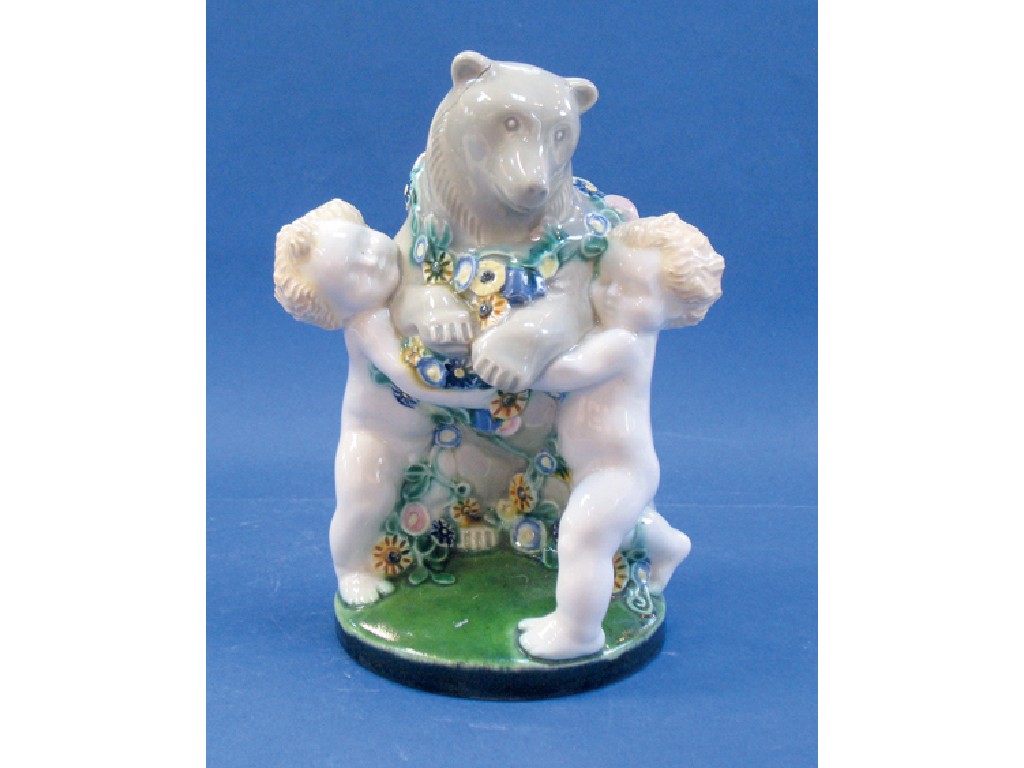 Appraisal: MICHAEL POWOLNY FOR WIENER KERAMIK A MAJOLICA POTTERY MODEL of