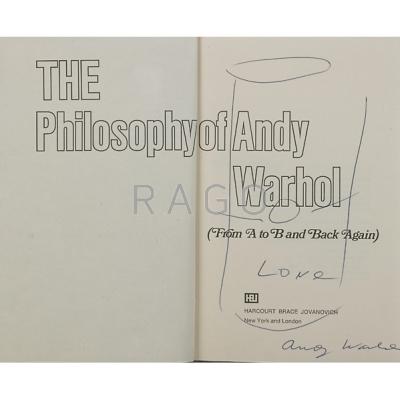 Appraisal: Andy Warhol American - The Philosophy of Andy Warhol From