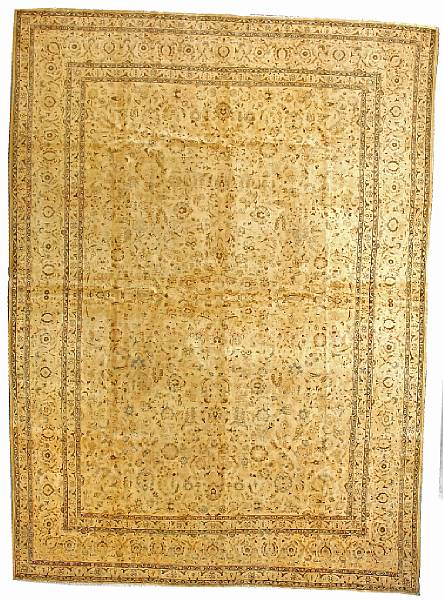 Appraisal: A Tabriz carpet Northwest Persia late th century size approximately