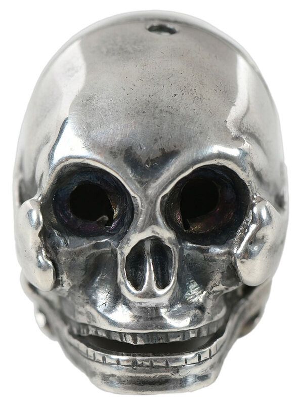 Appraisal: Silver Skull Memento Mori Continental probably th th century opening