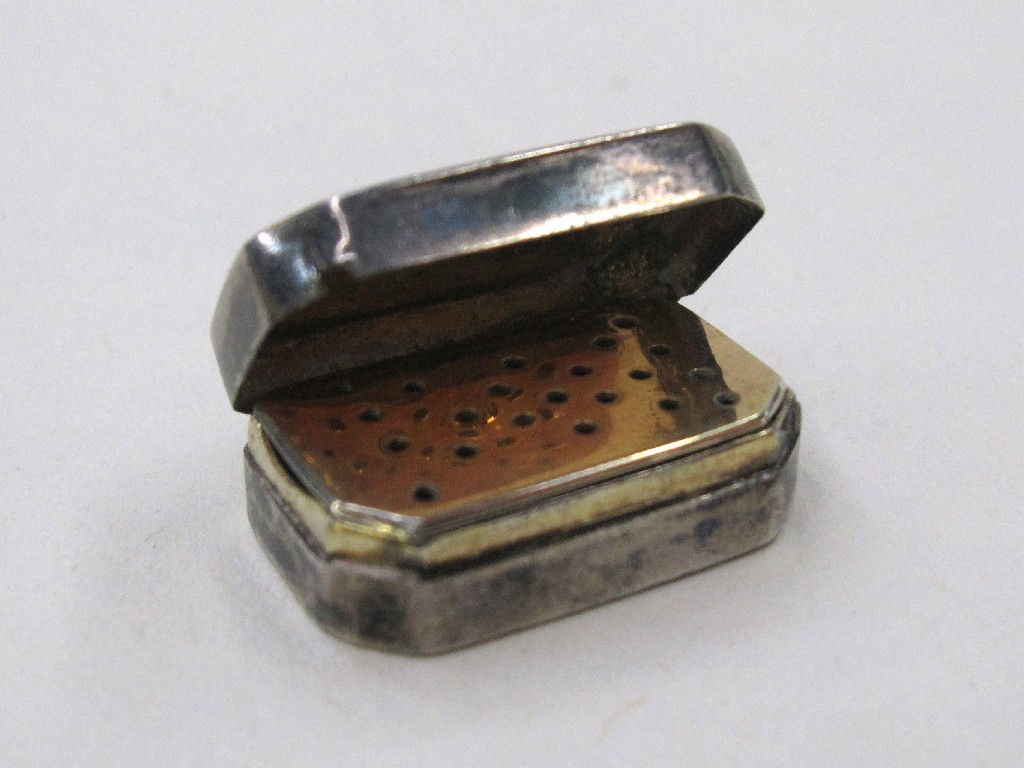 Appraisal: Silver vinaigrette Birmingham marks