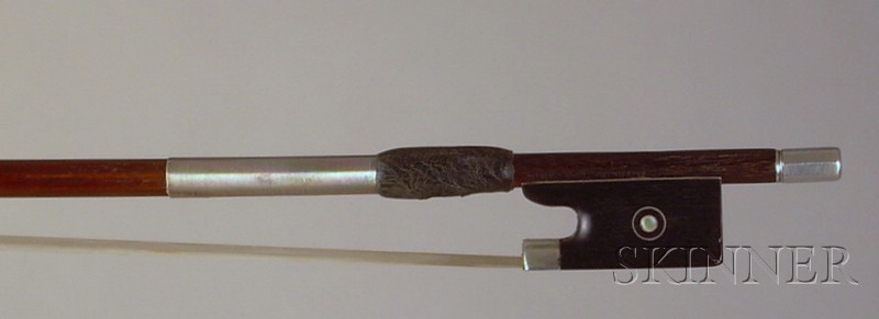 Appraisal: Silver Mounted Violin Bow stamped A VIGNERON A PARIS at