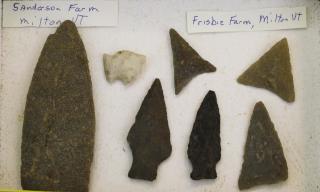 Appraisal: Sanderson Frisbie farms Milton VT prehistoric lithic artifacts- arrowheads points