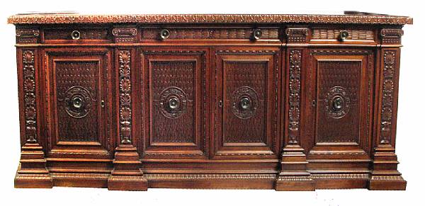 Appraisal: A Renaissance Revival carved mixed wood buffet height in width