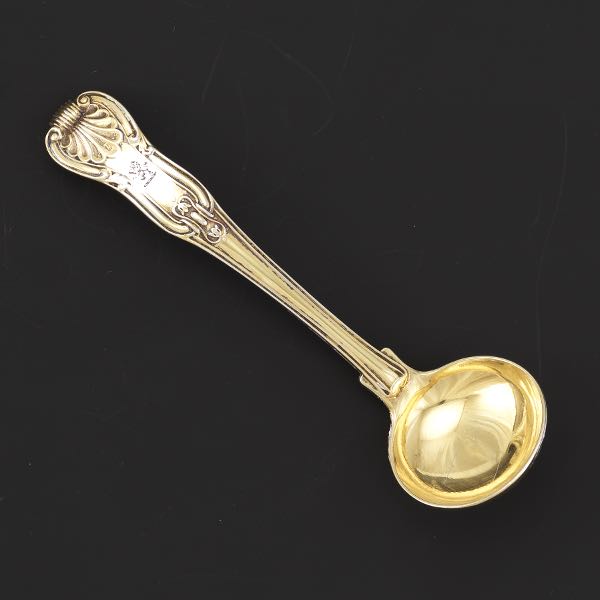 Appraisal: PAUL STORR GEORGE III GOLD WASH STERLING SILVER SAUCE LADEL