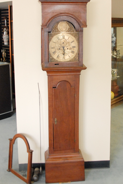 Appraisal: A c - English Tall Case Clock the brass face