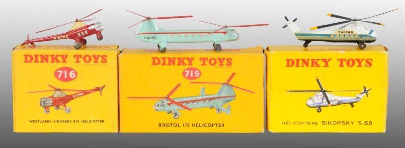 Appraisal: Lot of Dinky Toys Die-Cast Helicopters in OB Description French