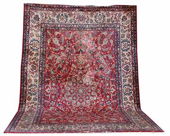 Appraisal: Persian Isfahan carpet ' '' x ' '' Provenance Estate