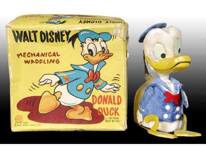 Appraisal: Linemar Walt Disney Wind-Up Waddling Donald Duck T Description ''