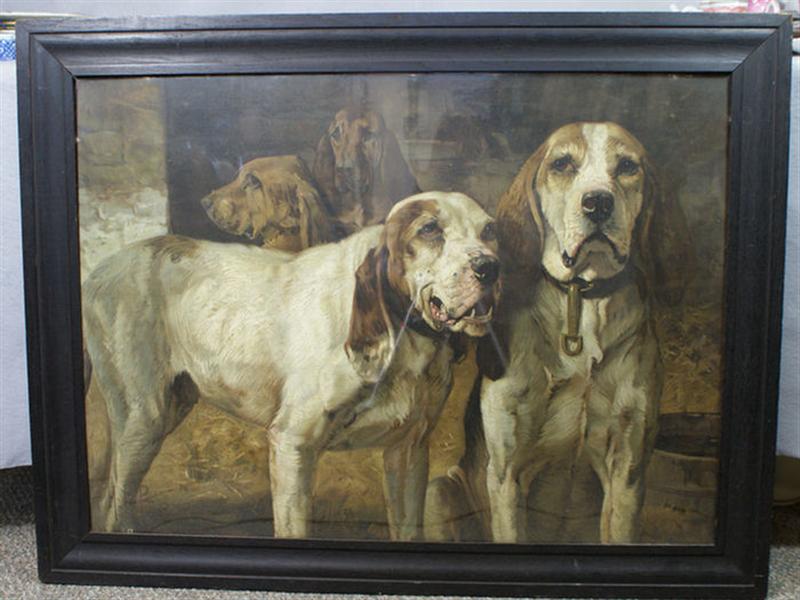 Appraisal: Henry Rankin Poore PA - lithograph Bear Dogs produced in