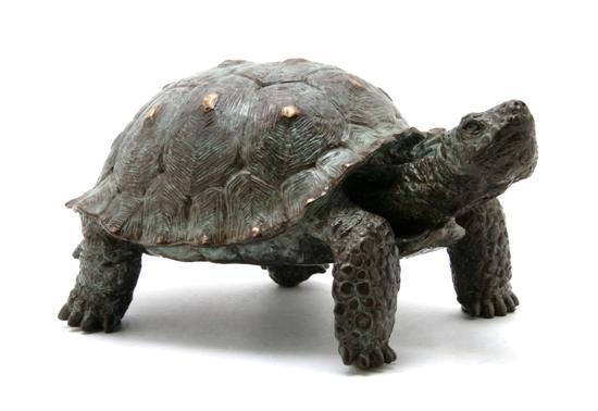 Appraisal: Bronze Turtle Tom Knapp signed and numbered Length inches