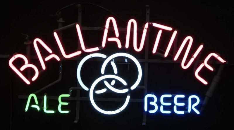 Appraisal: Ballantine Ale Beer Three Ring Neon Sign Description s P