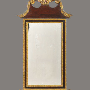 Appraisal: A George III Parcel Gilt Mahogany Mirror Late th Early