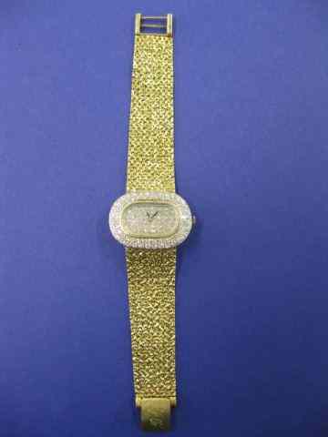 Appraisal: Mathey Tissot Diamond Wristwatch diamonds totaling carats high grade k