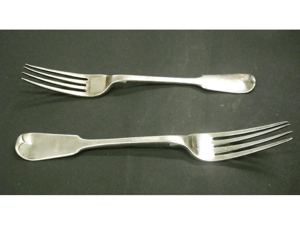 Appraisal: Matched pair of Victorian table forks long London and oz