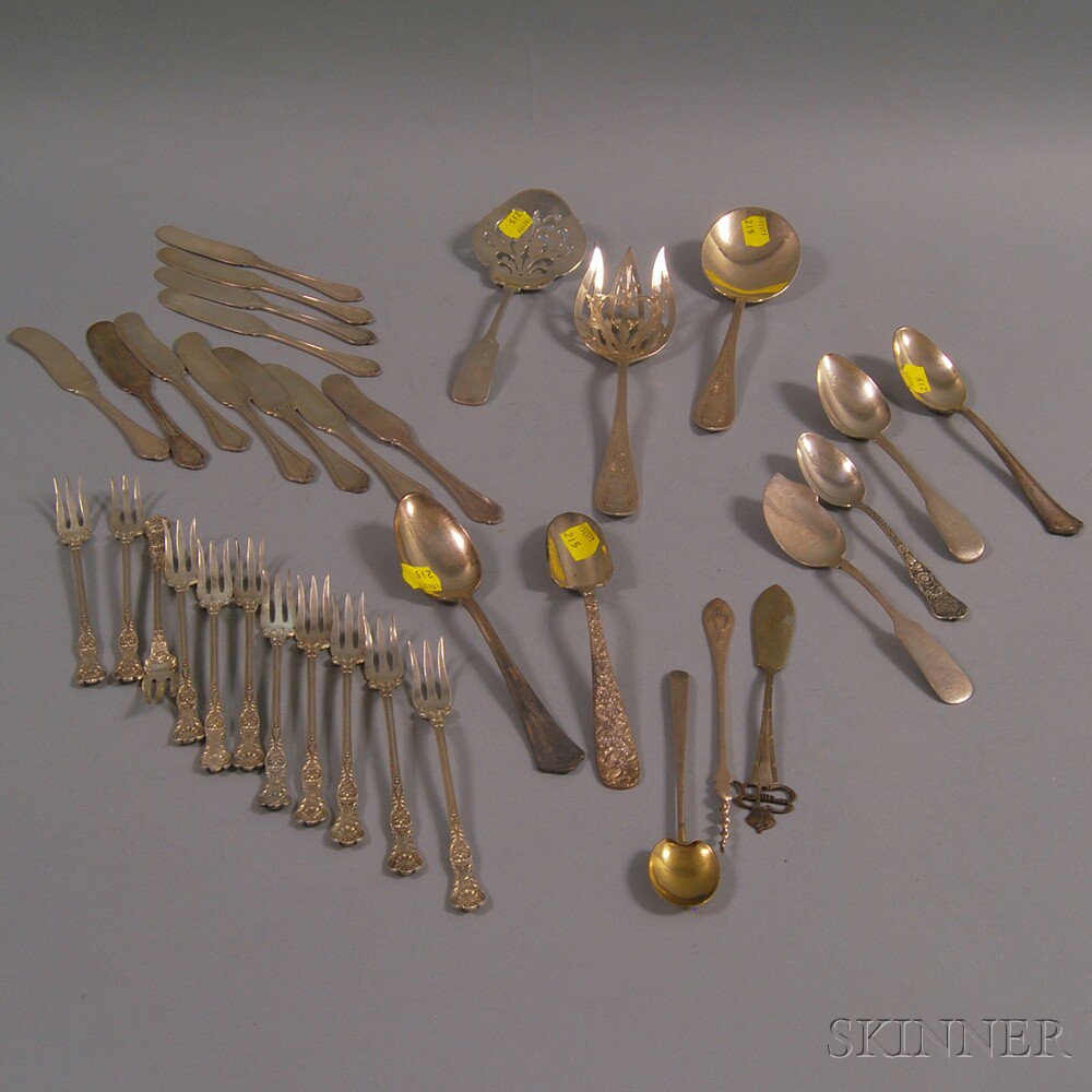 Appraisal: Group of Assorted Sterling Silver Flatware including eleven Gorham King