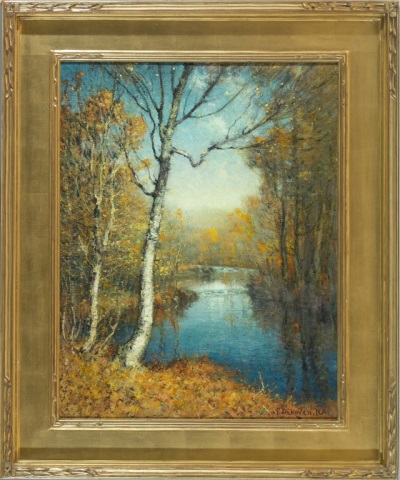 Appraisal: Franklin Benjamin DeHaven American - Trout Stream Oil on canvas