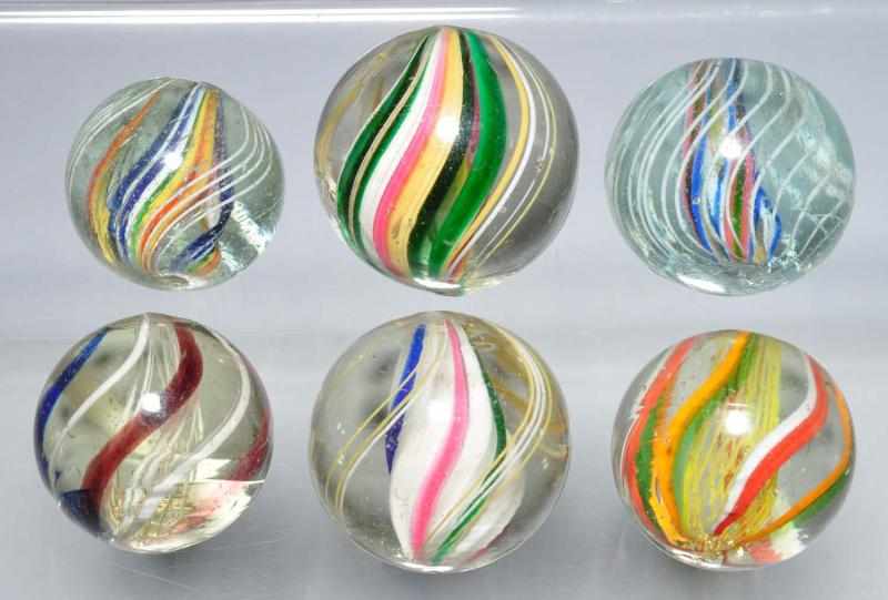 Appraisal: Lot of Medium-Size Swirl Marbles Description This group includes three