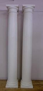 Appraisal: Pair of wood architectural columns Pair of wood architectural columns