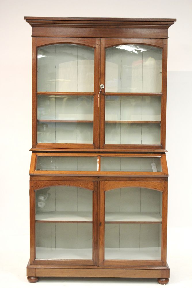 Appraisal: George III Oak Library Display Cabinet H x W x