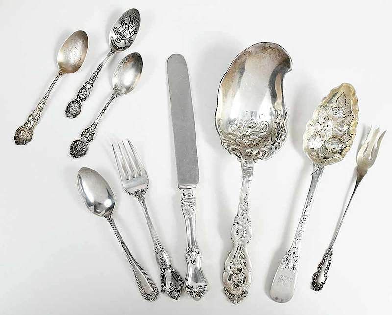 Appraisal: Pieces Assorted Silver Flatware including pieces sterling hollow handle knives