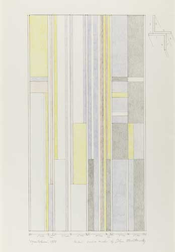 Appraisal: ILYA BOLOTOWSKY Open Column Pen and ink and color pencil