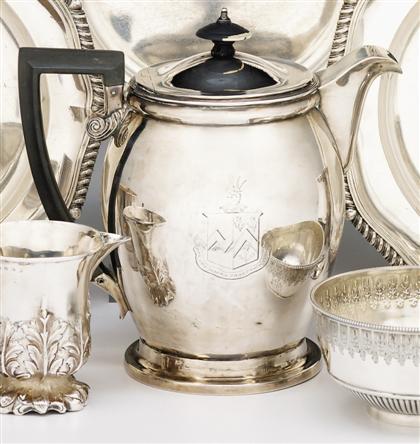 Appraisal: George III sterling silver cider jug michael starkey london The