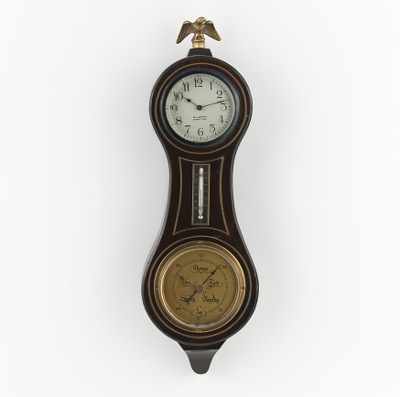 Appraisal: A Banjo Clock and Barometer By Gilbert American th Century