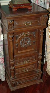 Appraisal: A TH CENTURY FRENCH PROVINCIAL MARBLE INSET BEDSIDE TABLE