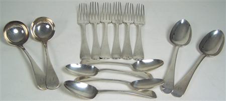 Appraisal: A group of Old English pattern flatware various dates and