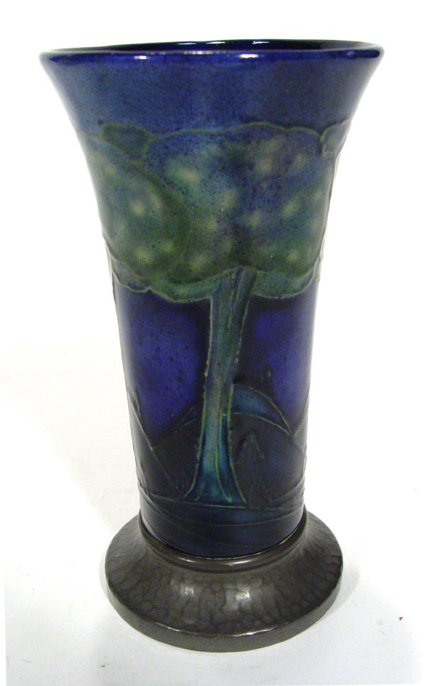 Appraisal: Moorcroft Pottery vase hand painted and tube lined with 'Moonlit