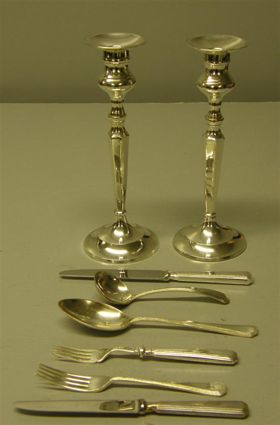 Appraisal: Mappin and Webb silver plated canteen of cutlery and a