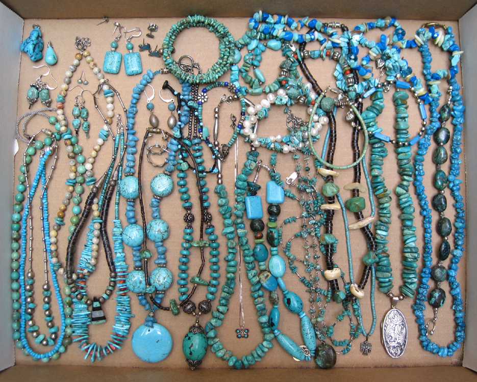 Appraisal: COLLECTION OF SOUTHWEST STYLE JEWELRY in classic forms using turquoise