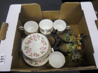 Appraisal: Royal Stratford Part Tea Set together with Beswick Black Beauty