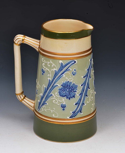 Appraisal: William Moorcroft British - Florianware jug made for James Macintyre