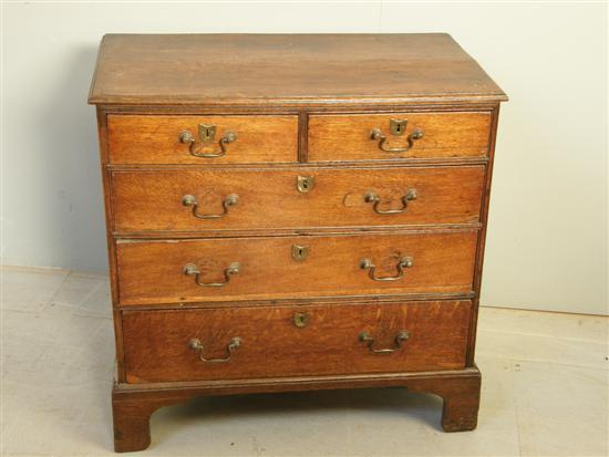 Appraisal: th century oak small straight front chest of two short